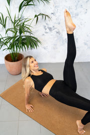 High Waisted Leggings - Marl Black