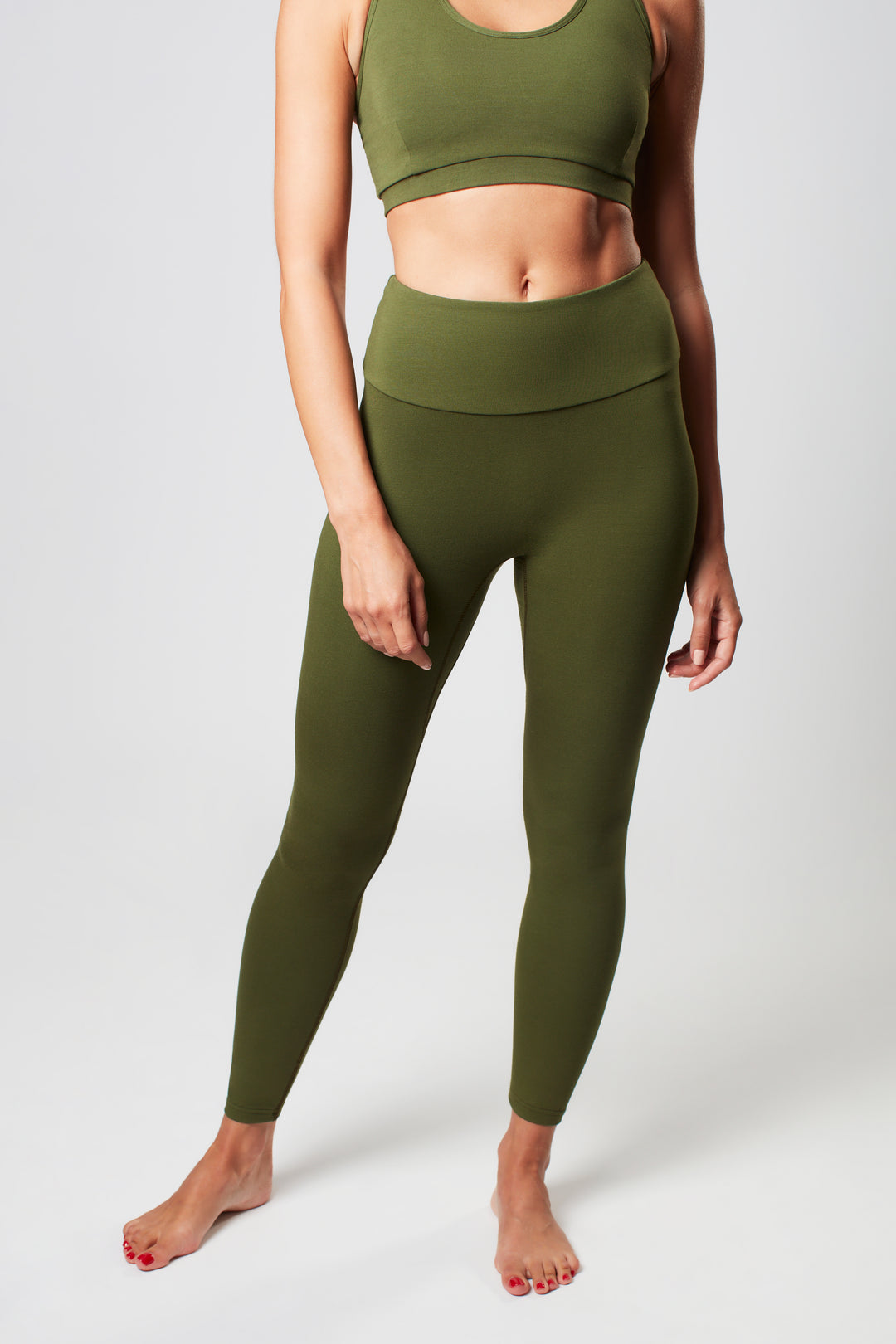 khaki workout leggings